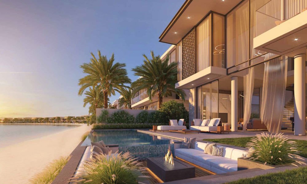 Luxury beachfront Dubai property with private pool and modern architecture